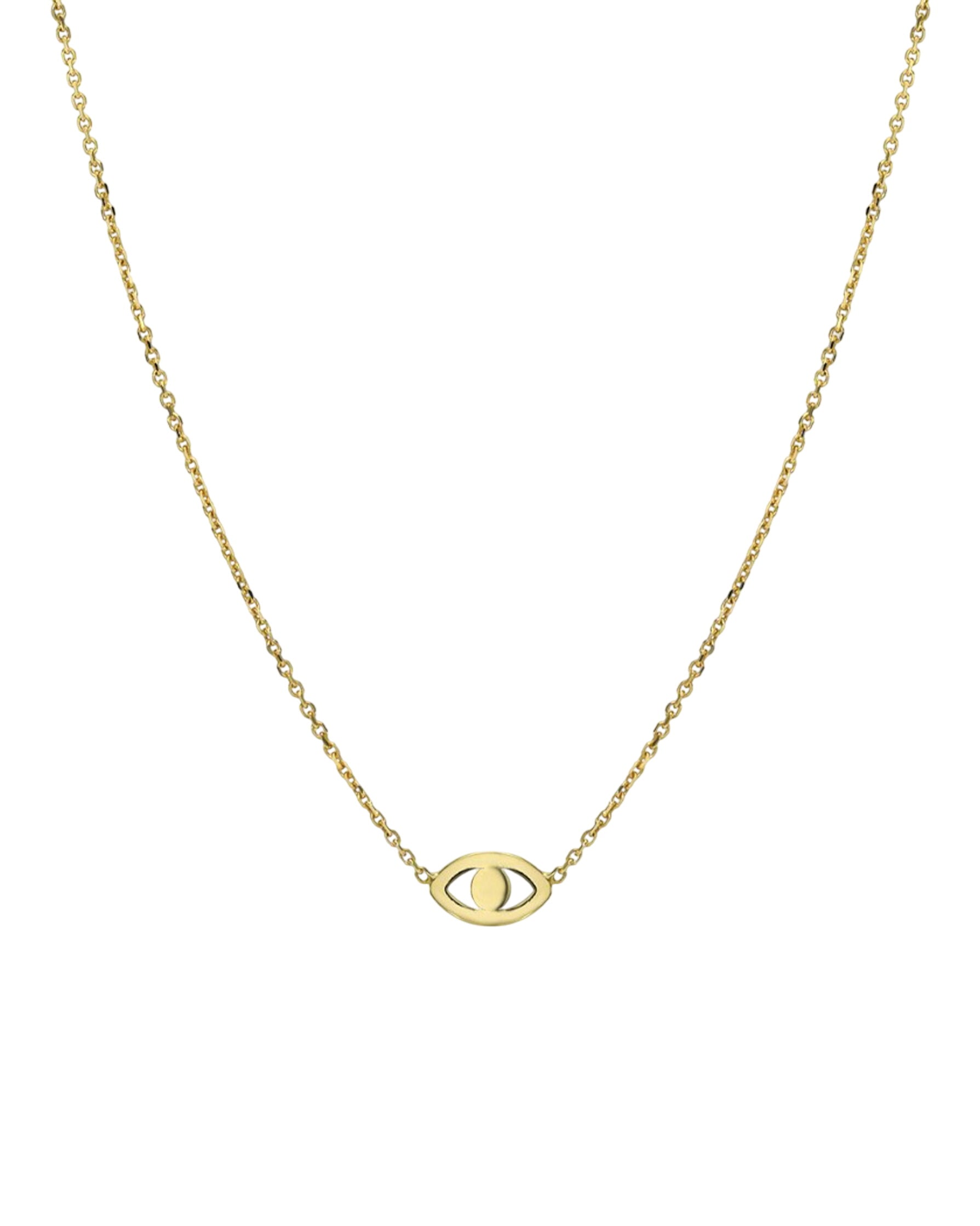 14k Gold Mini Evil Eye Necklace