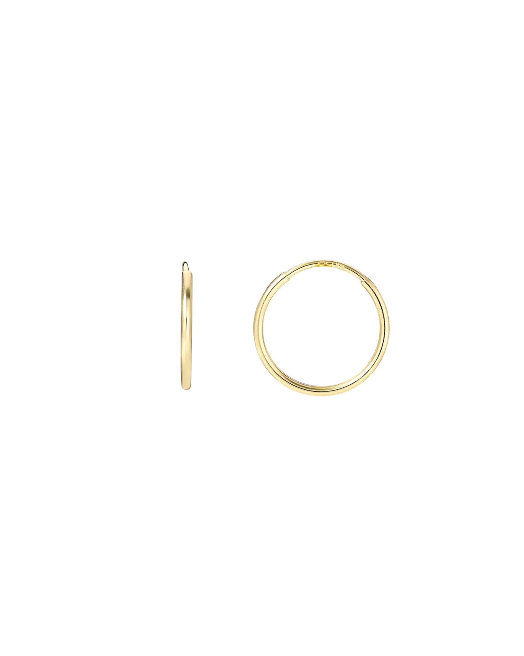 14k Gold Mini Thread Hoop Earrings