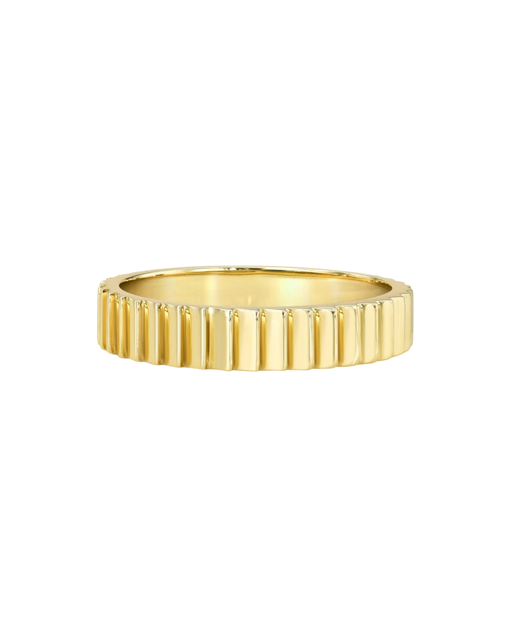 14k Gold Notched Ring