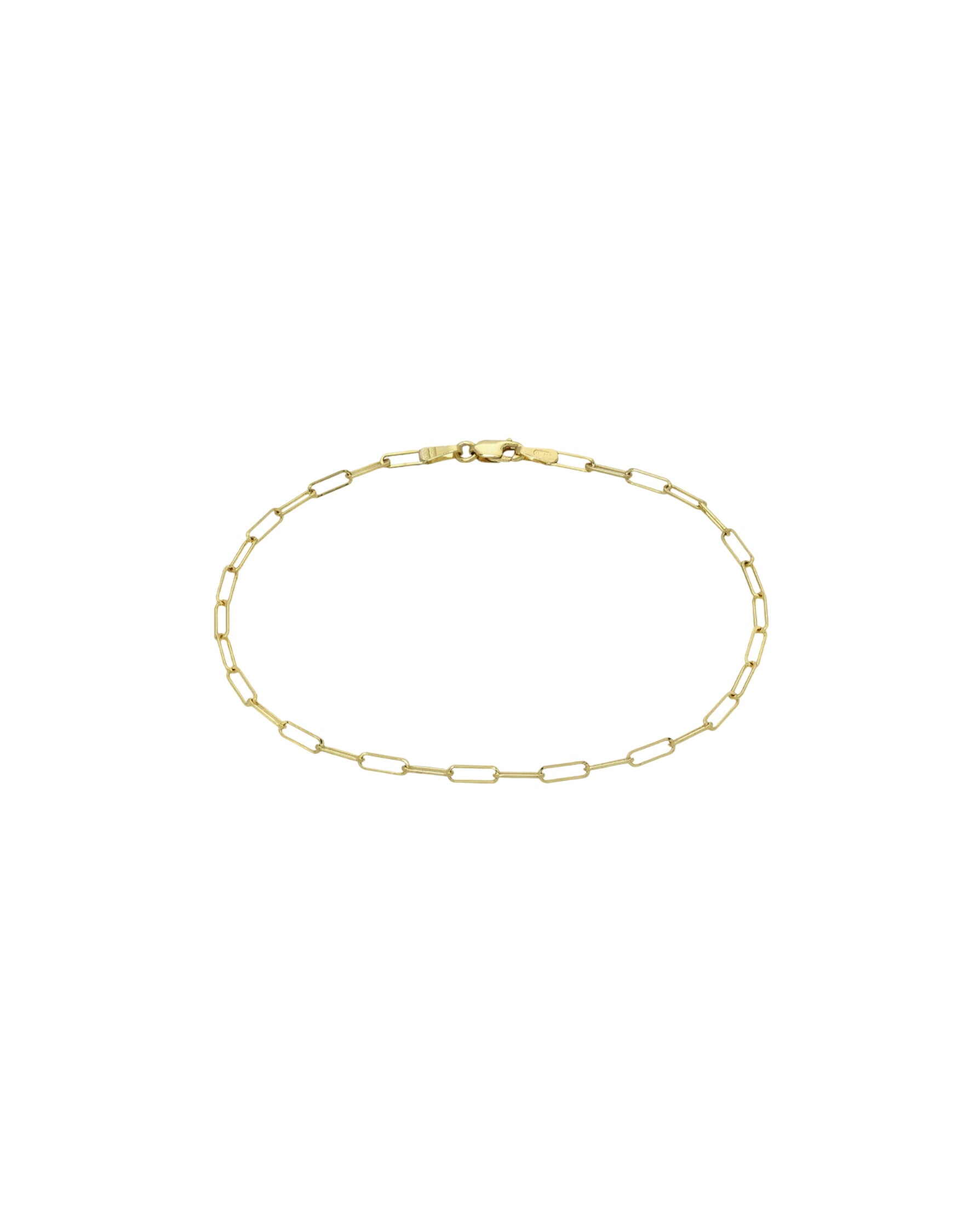 14k Gold Open Link Chain Bracelet