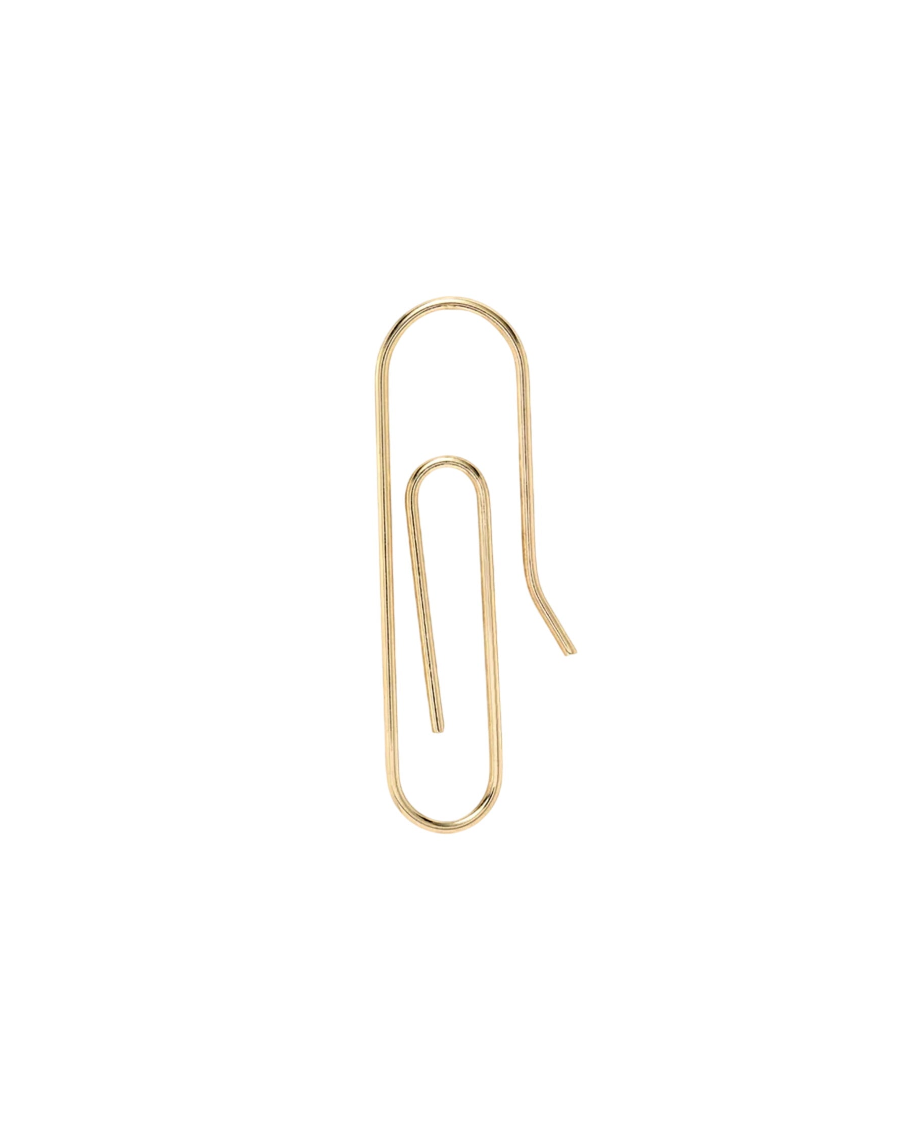 14k Gold Paper Clip Earring