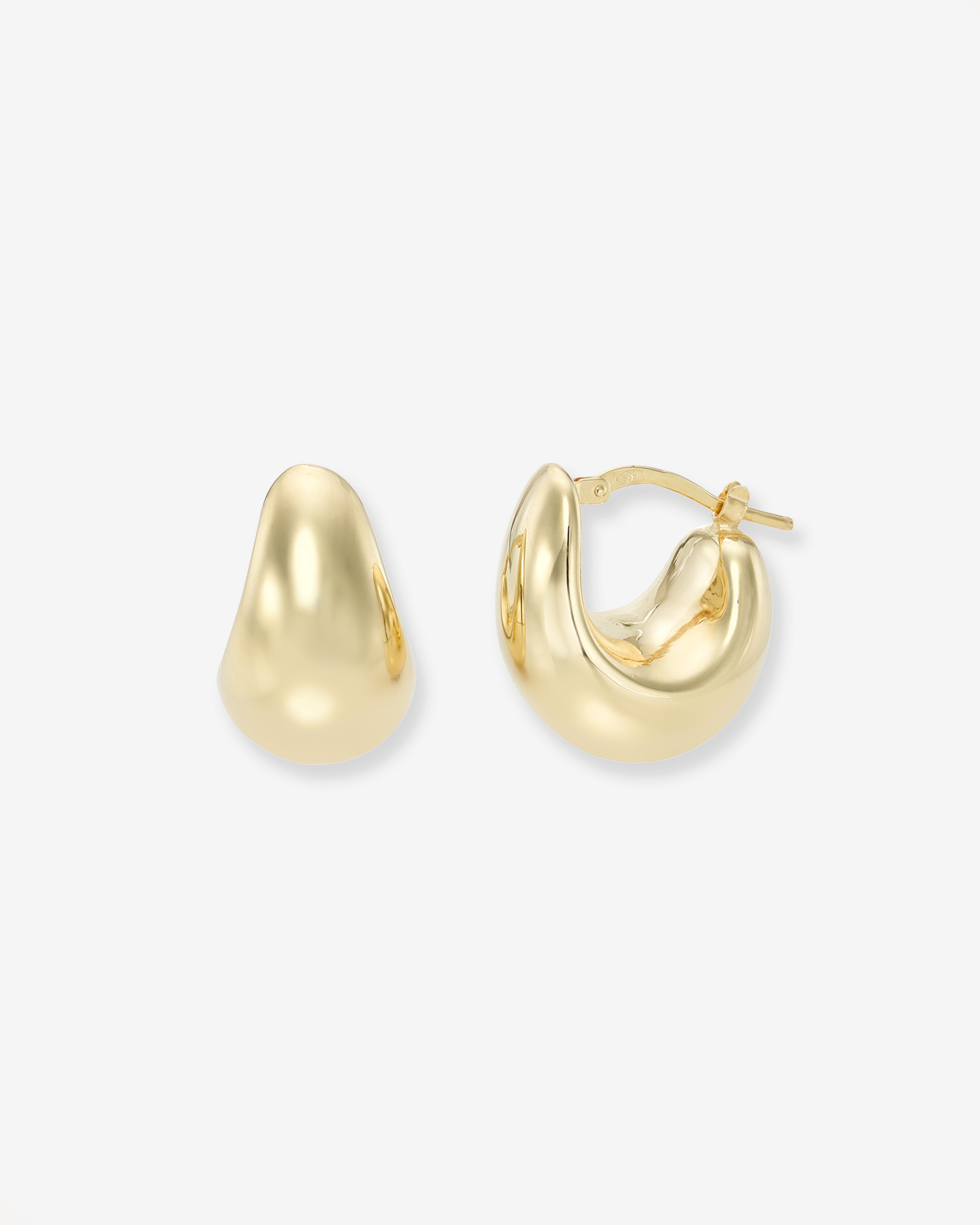 14k Gold Small Bubble Hoops