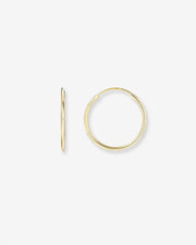 14k Gold Small Thread Hoop Earrings
