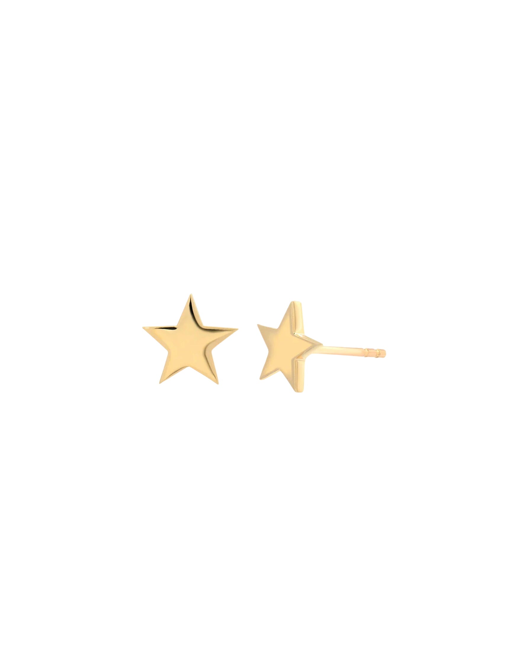 14k Gold Star Stud Earrings