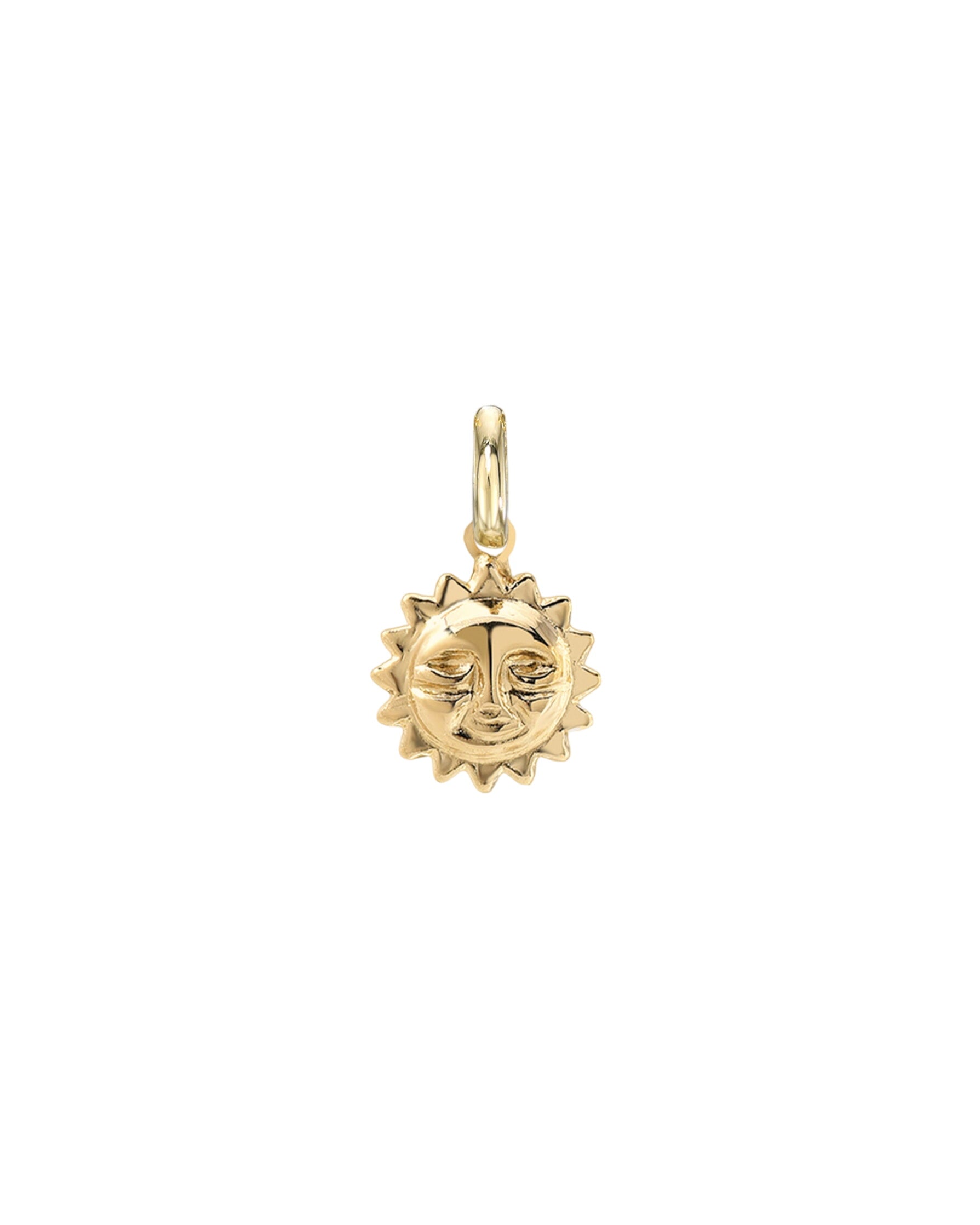 14k Gold Sun Pendant