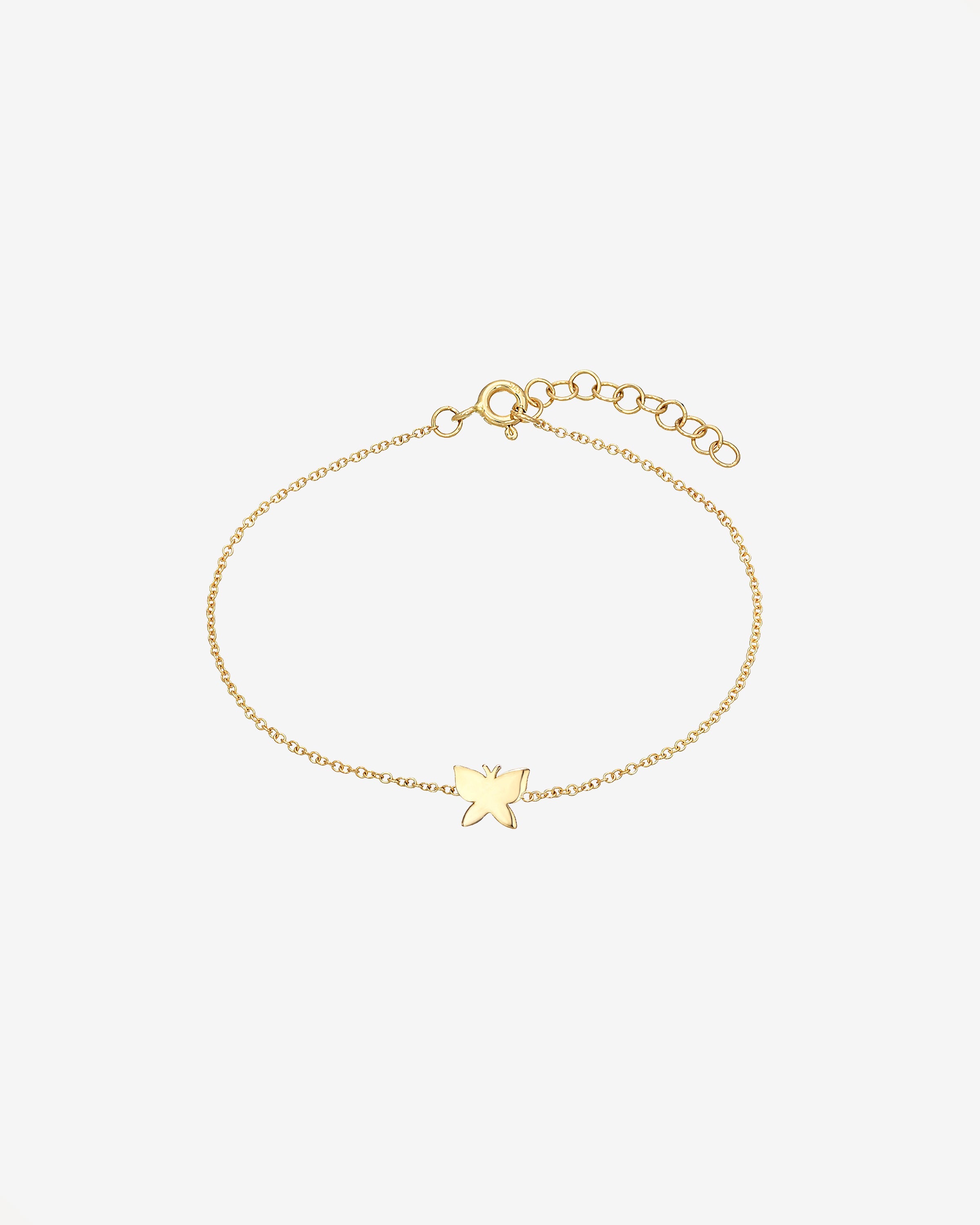 14k Gold Tiny Butterfly Bracelet