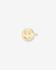 14k Gold Tiny Happy Emoji Stud Earring