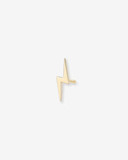 14k Gold Tiny Lightning Bolt Stud Earring
