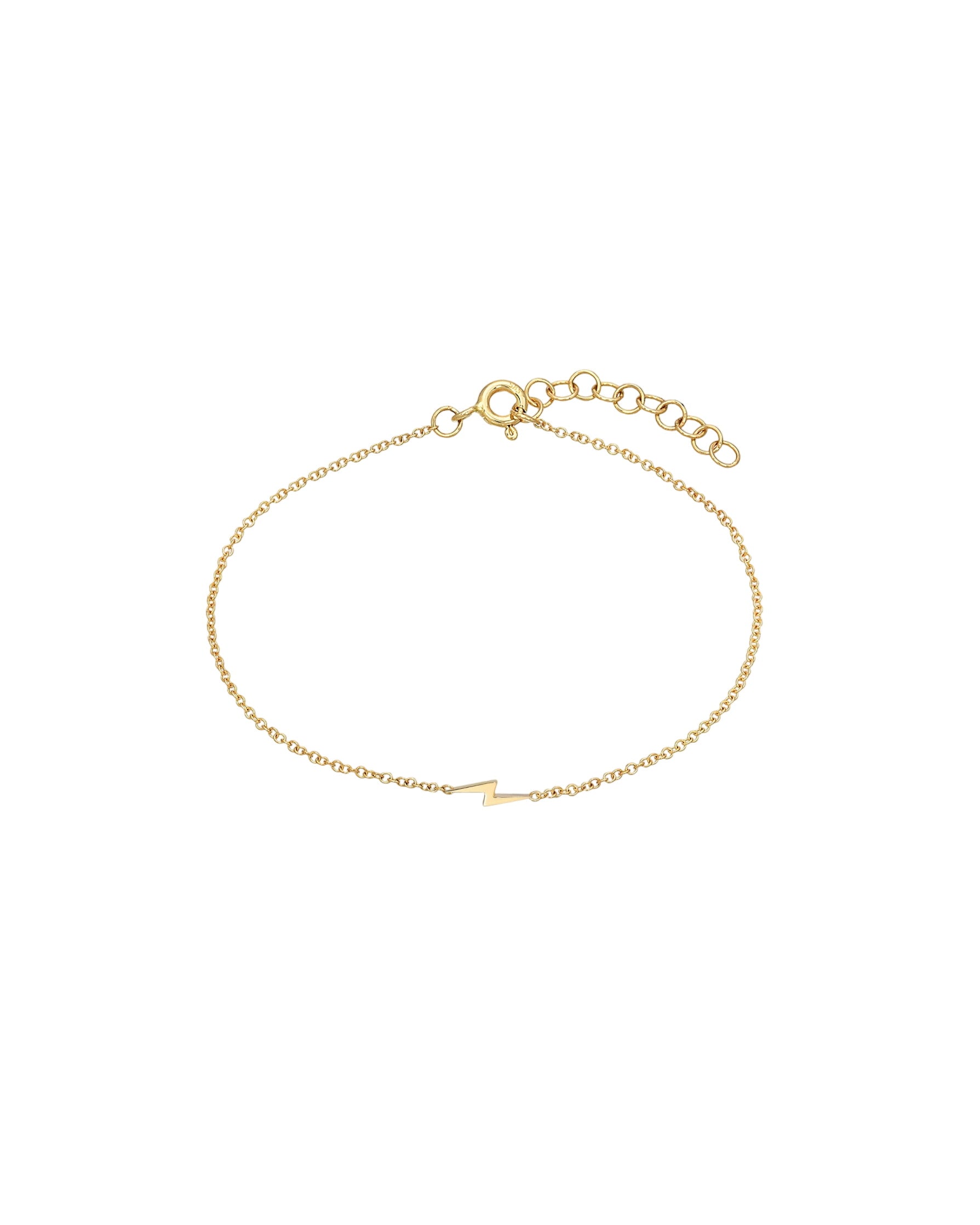 14k Gold Tiny Lightning Bolt Bracelet