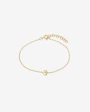 14k Gold Tiny Paw Bracelet