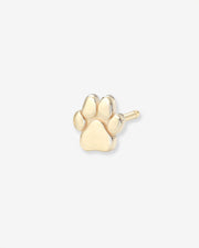 14k Gold Tiny Paw Stud Earring