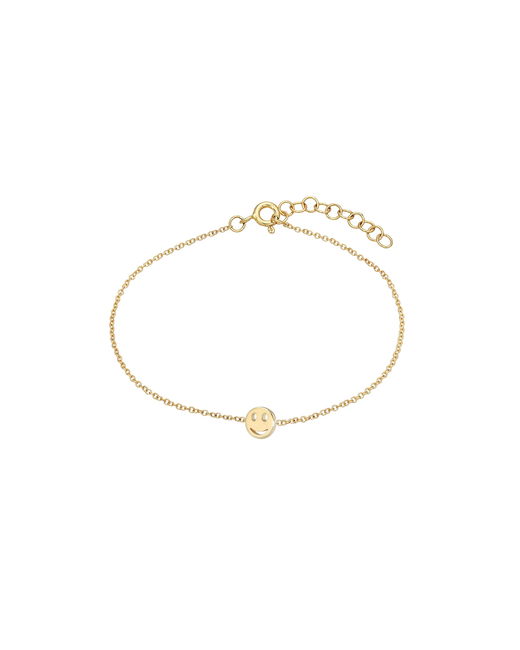 14k Gold Tiny Smile Emoji Bracelet