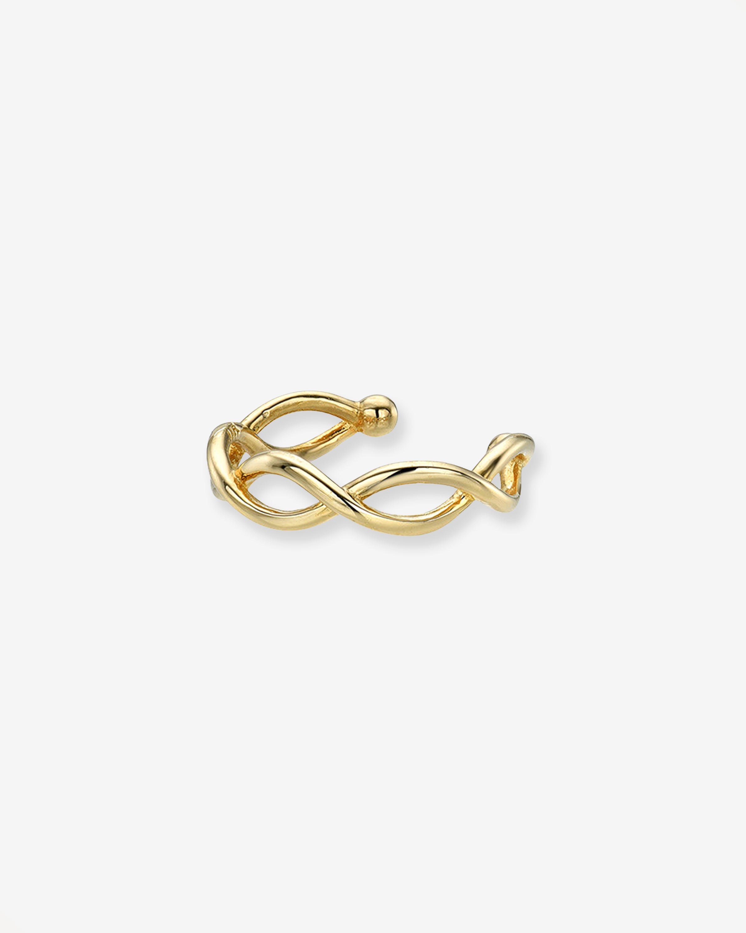 14k Gold Twist Ear Cuff