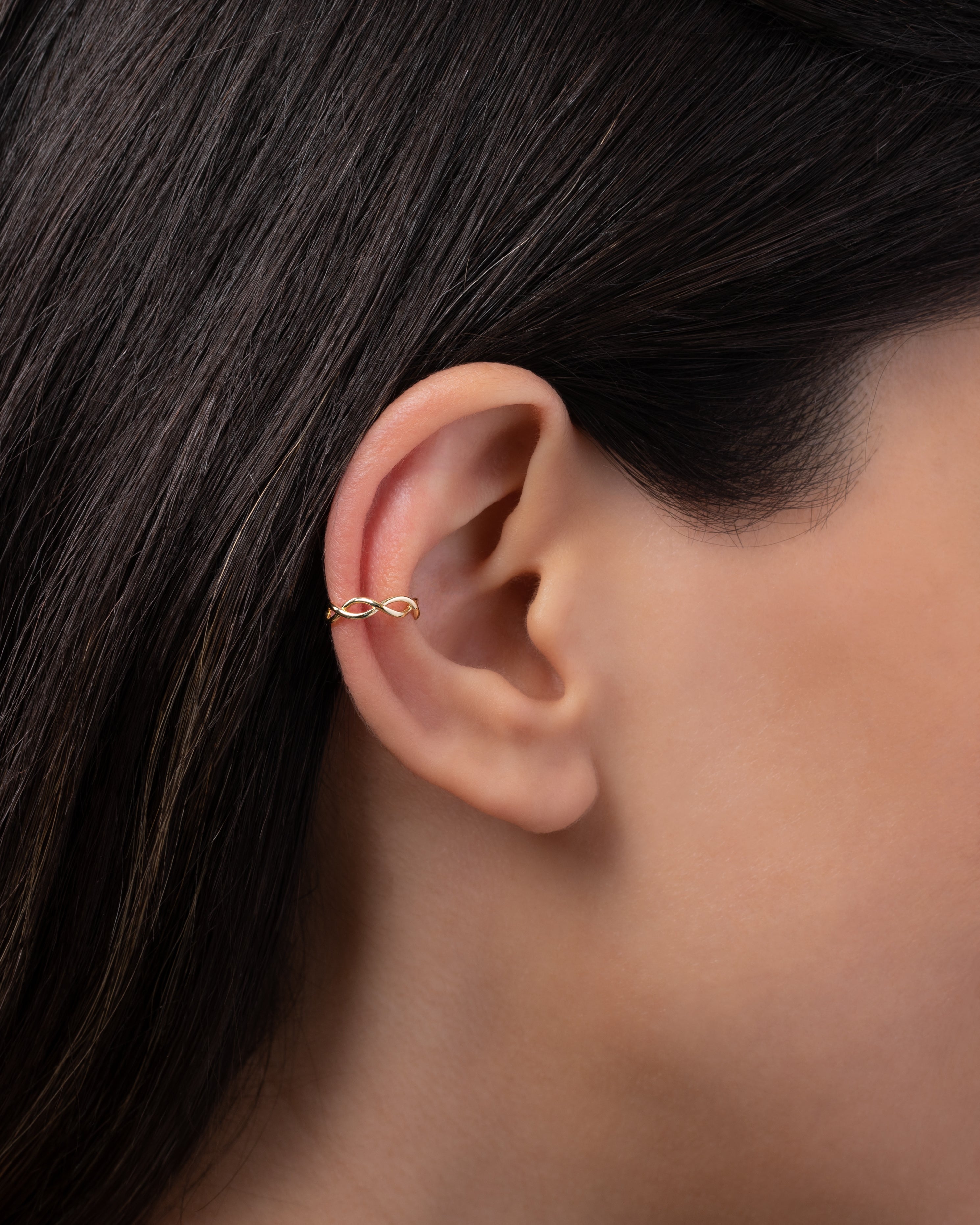 14k Gold Twist Ear Cuff