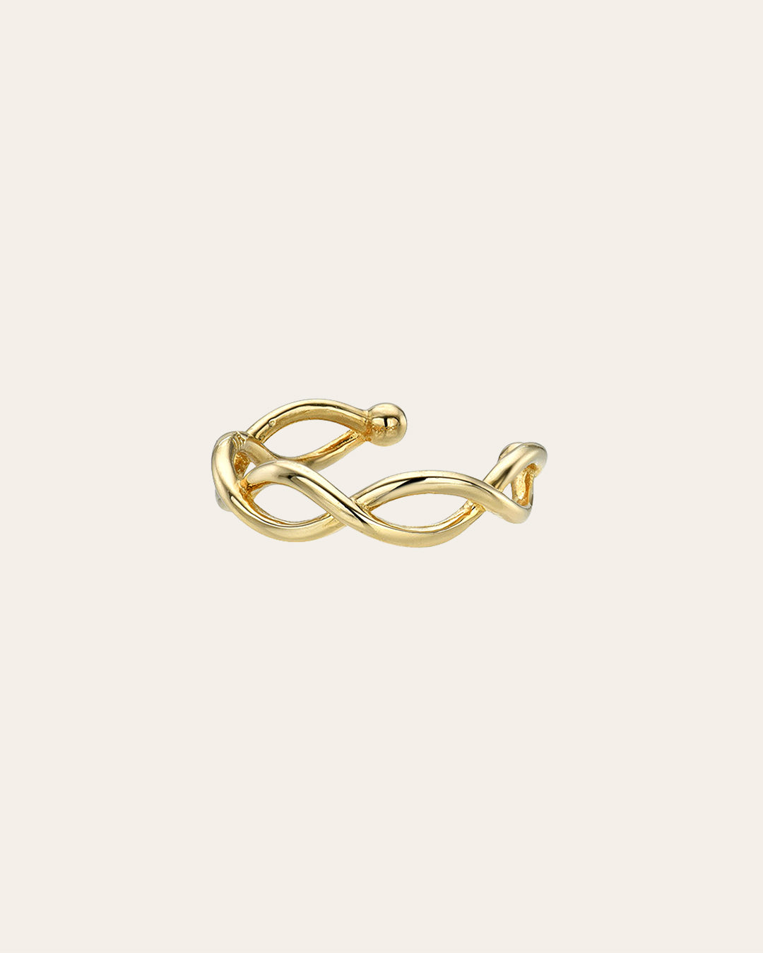 14k Gold Twist Ear Cuff