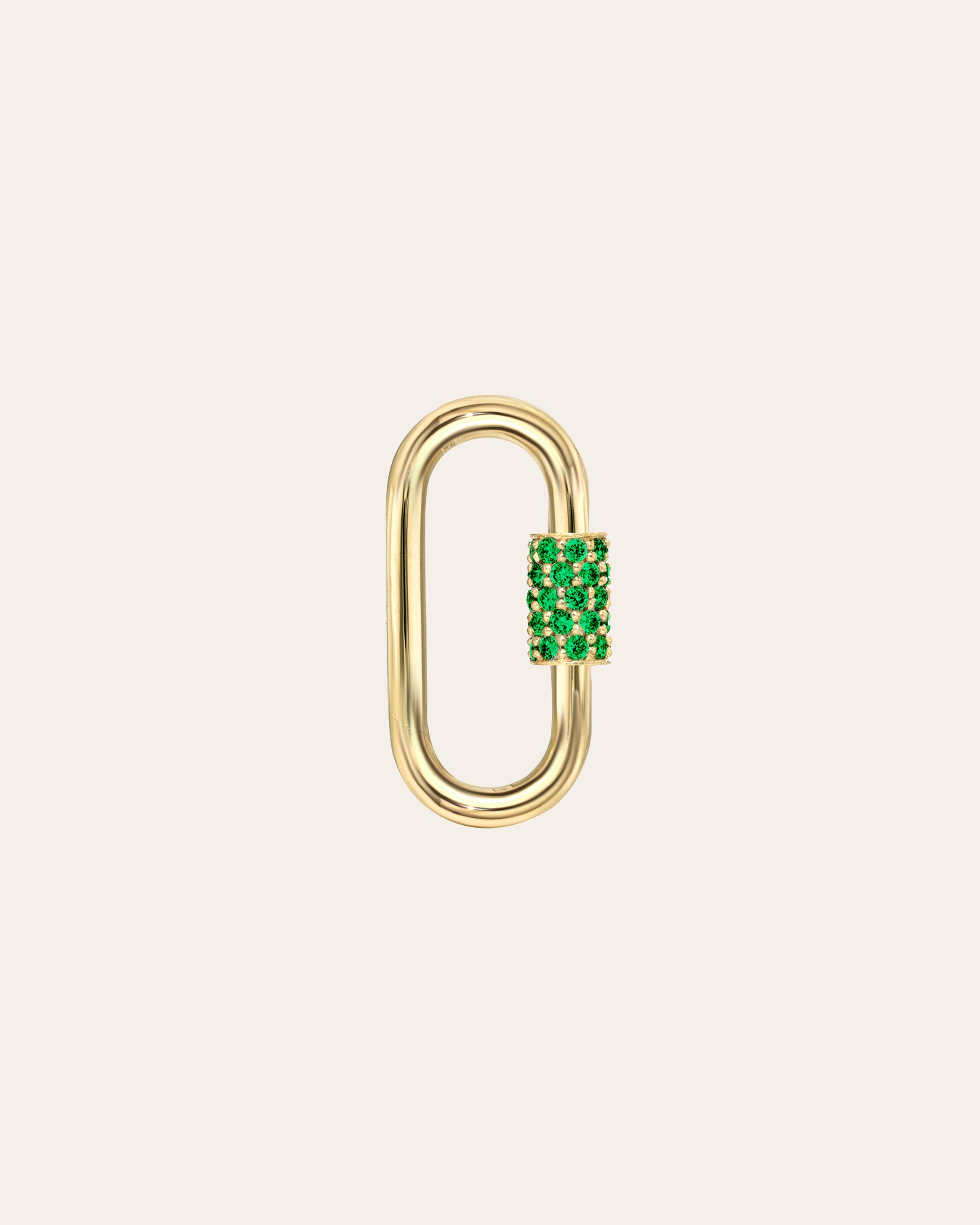 14k Gold Gemstone Carabiner