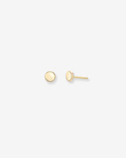 14k Gold Small Disc Stud Earrings