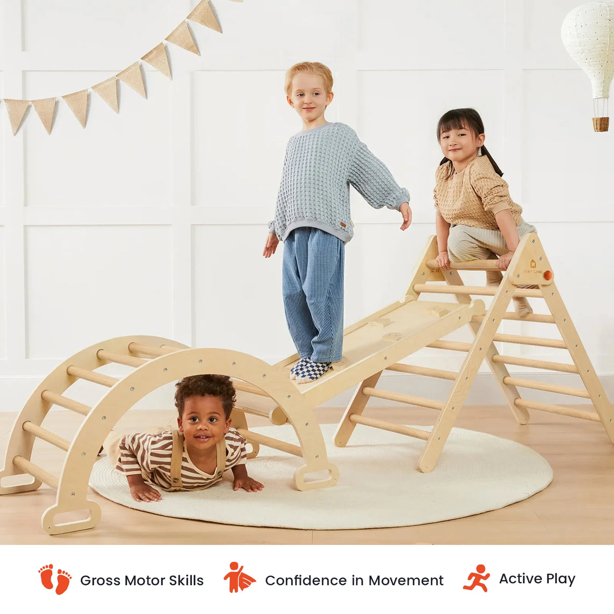 ® Pikler Triangle 7-in-1 Montessori Climbing Set