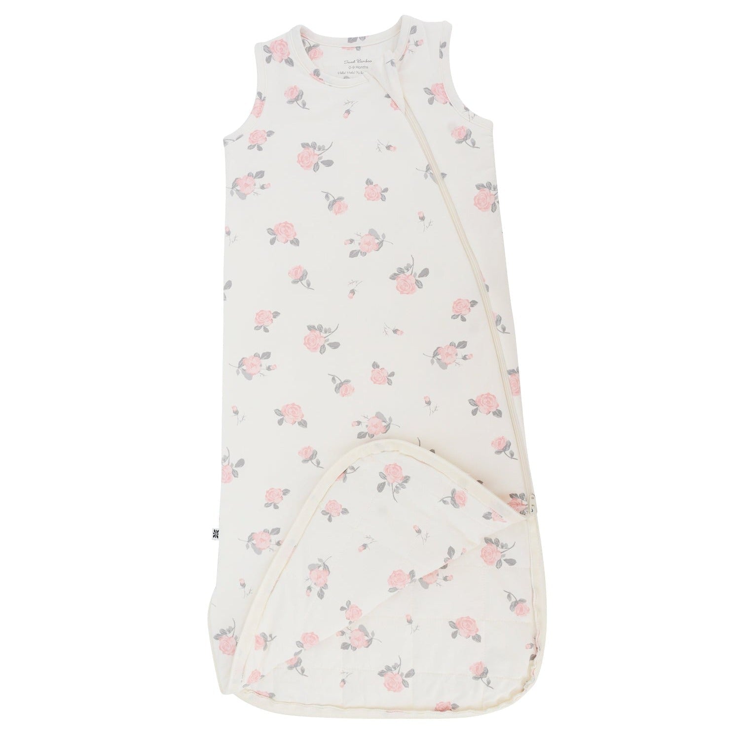 1.5 Tog Sleep Sack - Roses White