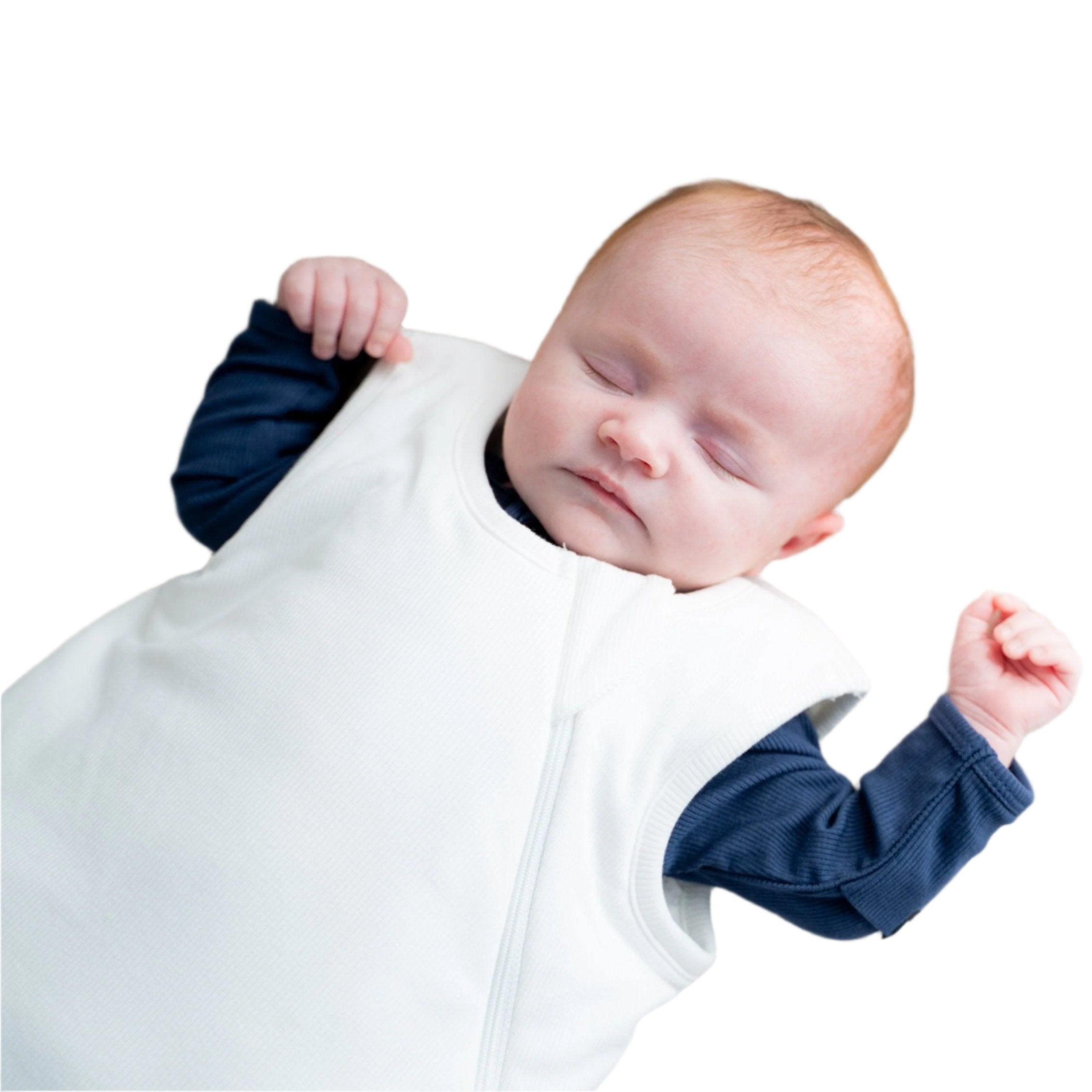 1.5 Tog Sleep Sack - Whispery White Rib