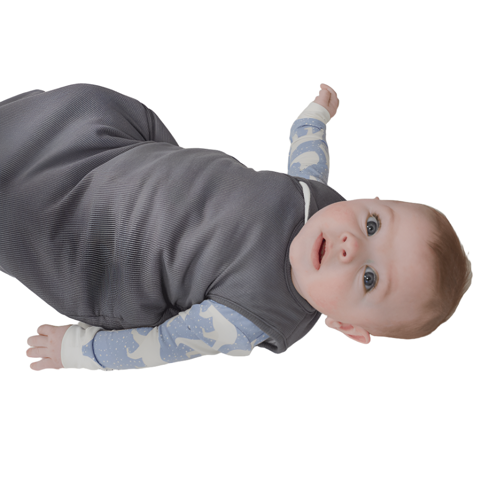 1.5 Tog Sleep Sack - Charcoal Ribbed