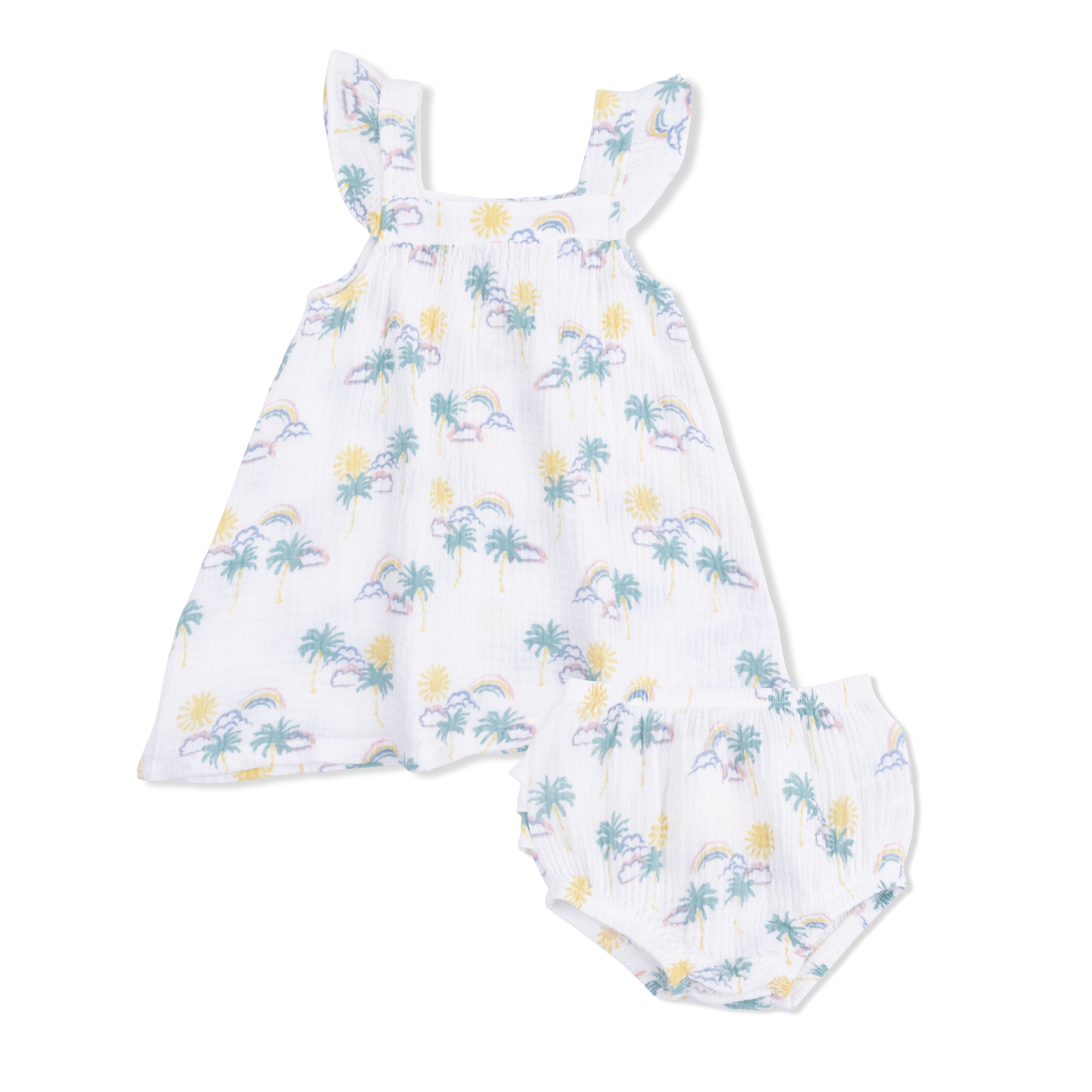 Palm Trees And Rainbows - Sundress And Bloomer