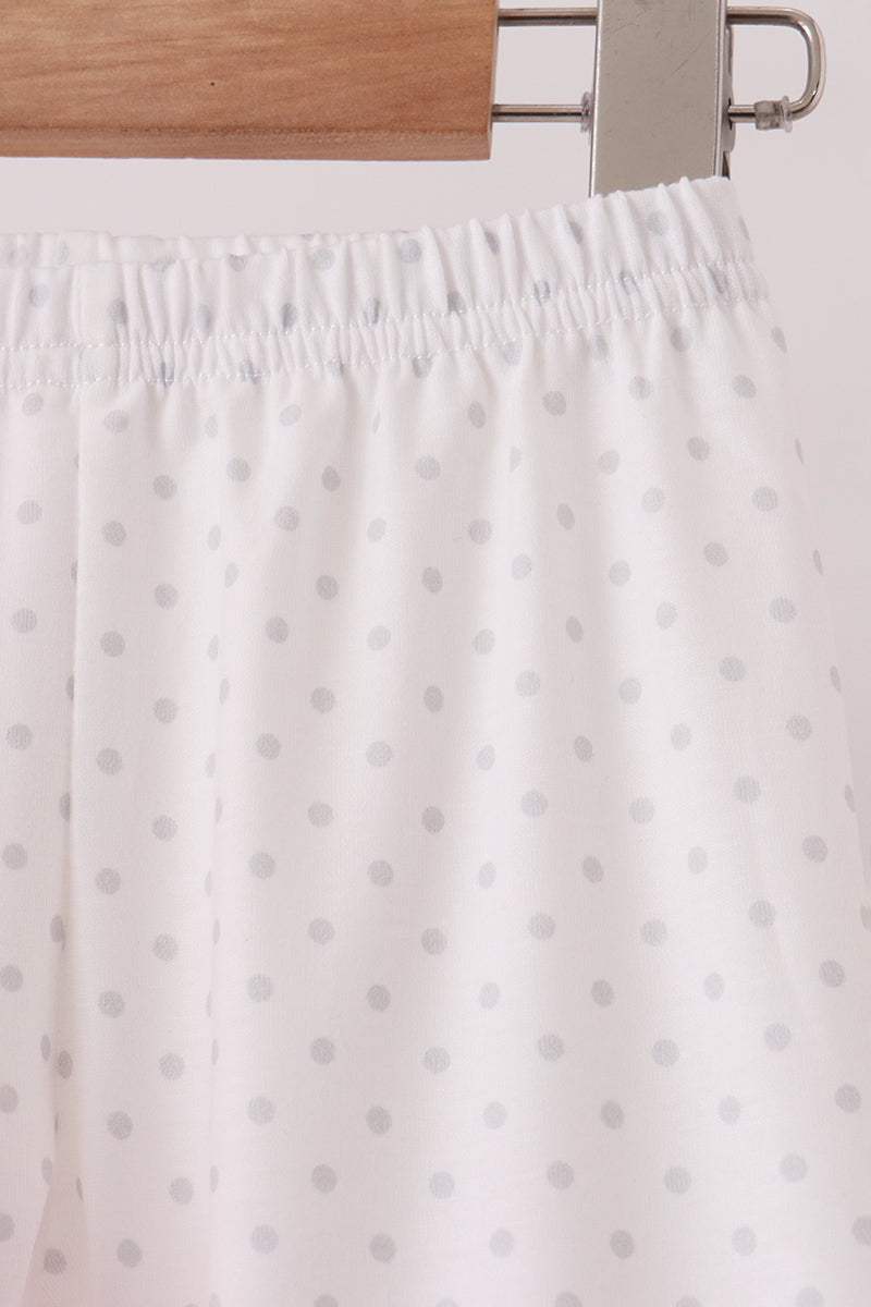 Pink Big Sister Embroidery Ruffle Pants Set