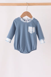 Blue Plaid Pocket Bubble