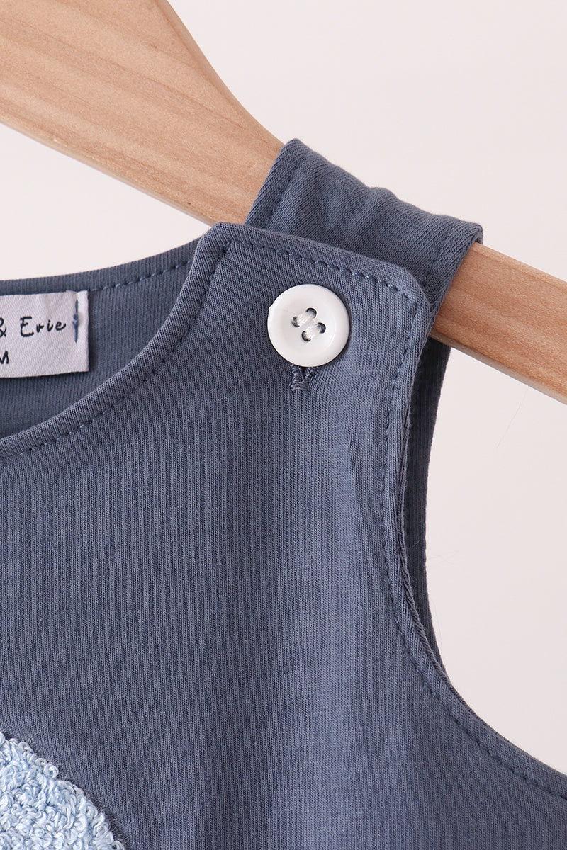 Navy Football Bow French Knot Jonjon