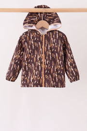 Brown Camouflage Raincoat