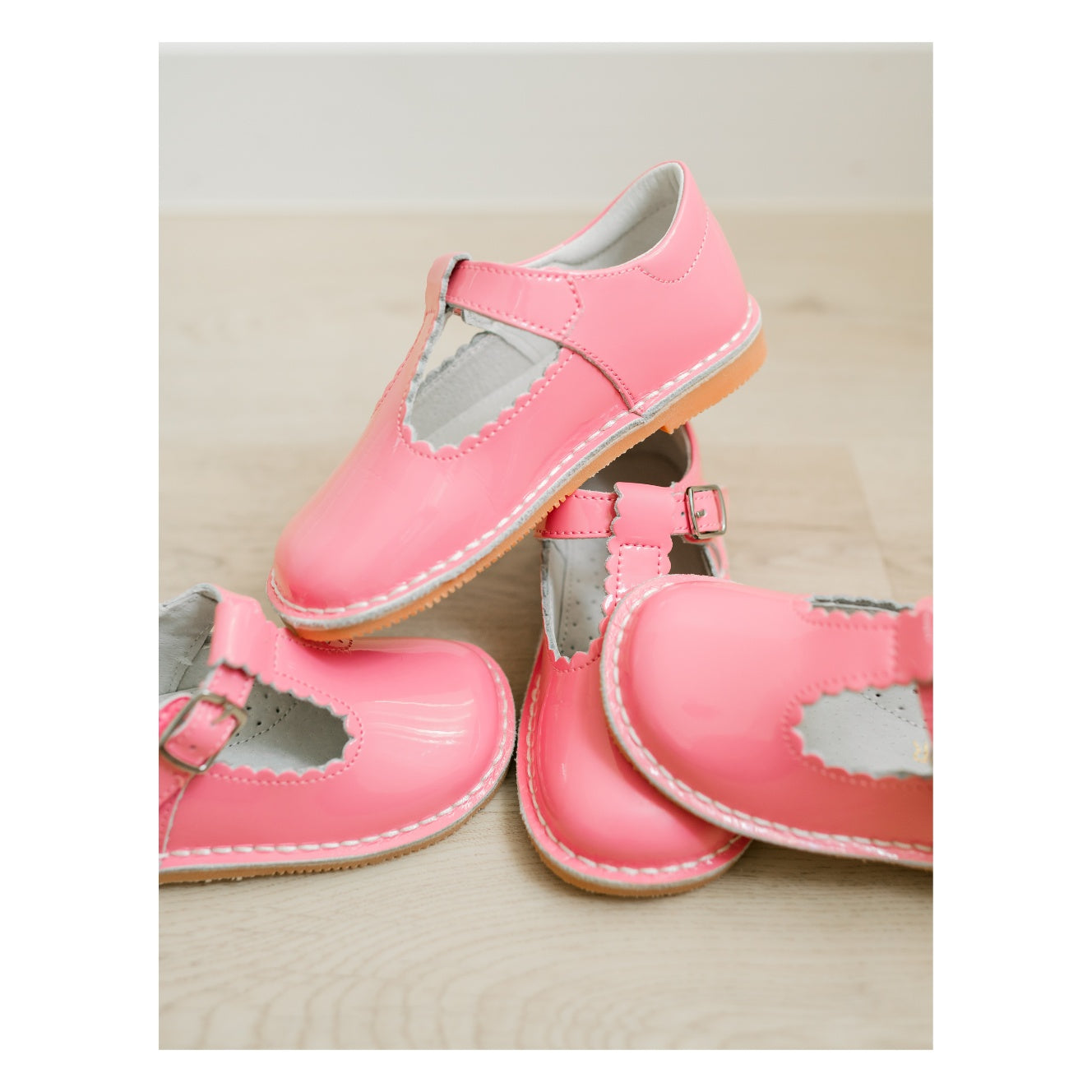 Selina Patent Scalloped T-strap Mary Jane
