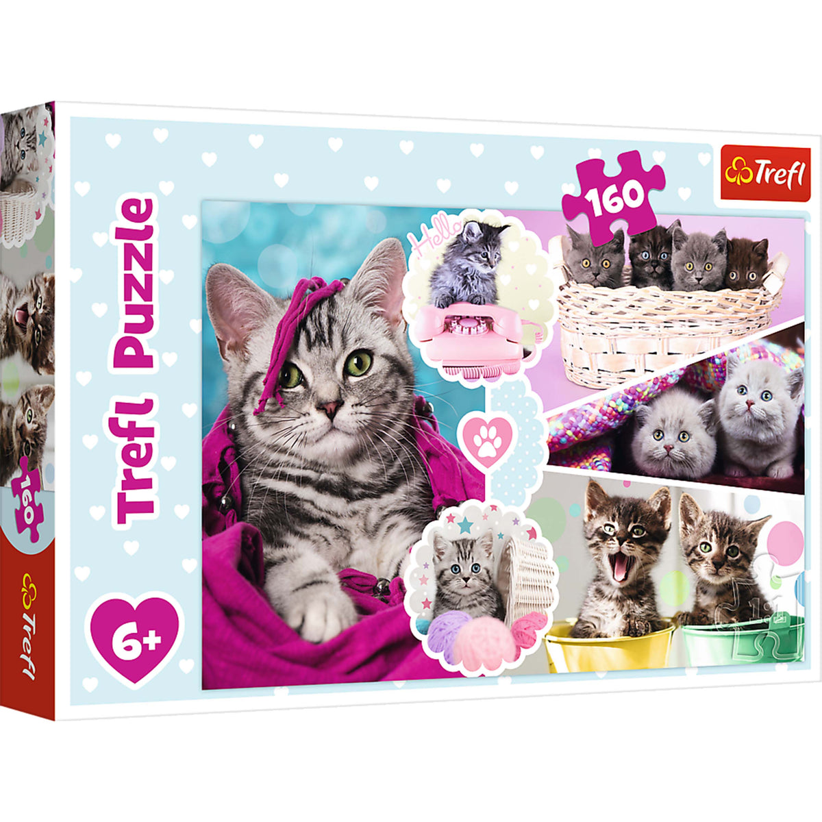 Red 160 Piece Kids Puzzle - Lovely Kittens