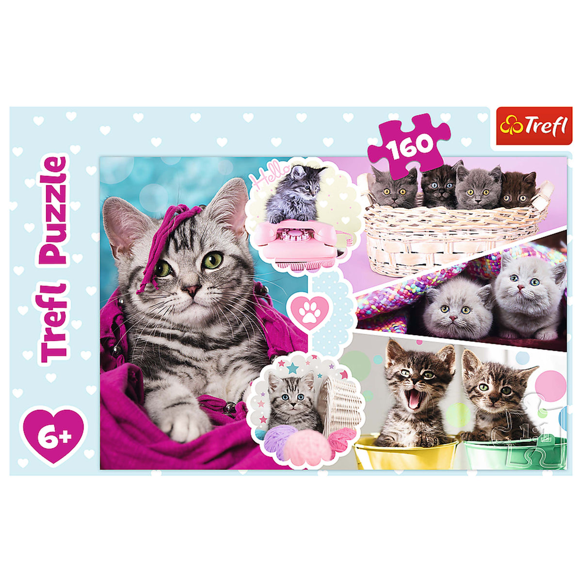 Red 160 Piece Kids Puzzle - Lovely Kittens