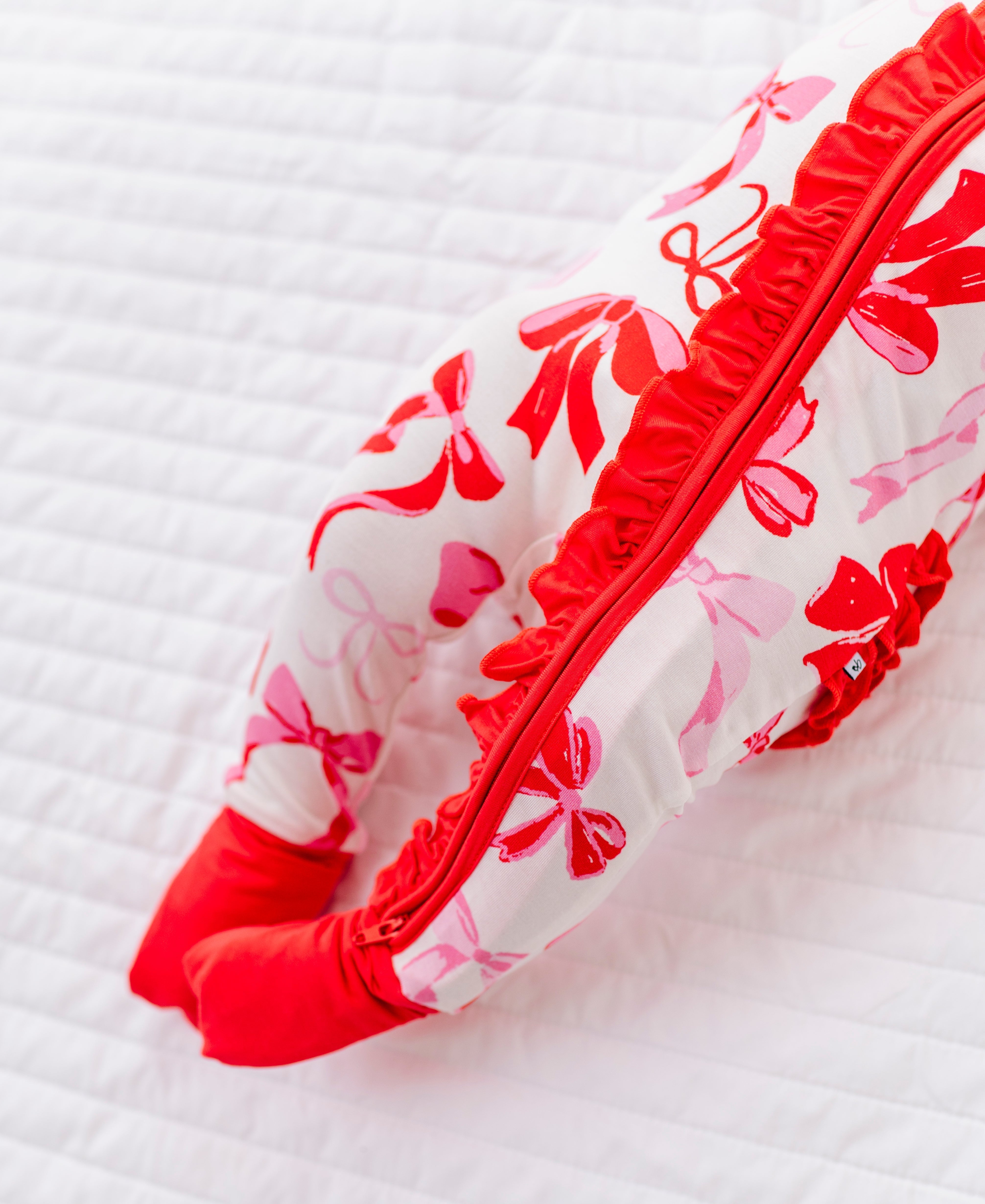 Blushing Bows Ruffle Convertible Romper