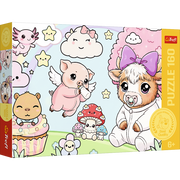 Red 160 Piece Kids Puzzle - Baby Animals