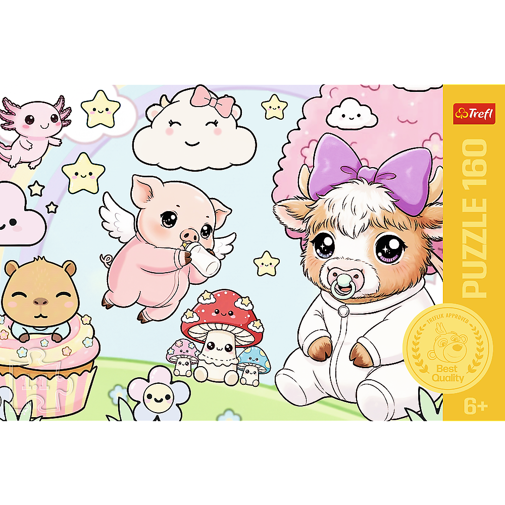 Red 160 Piece Kids Puzzle - Baby Animals