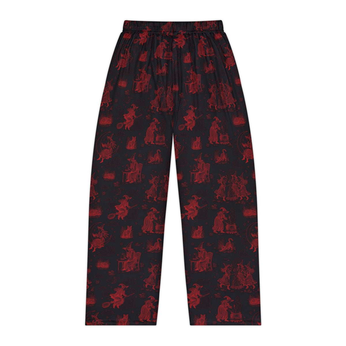 Witchy Toile In Pajama Pants In Black/red (adults)