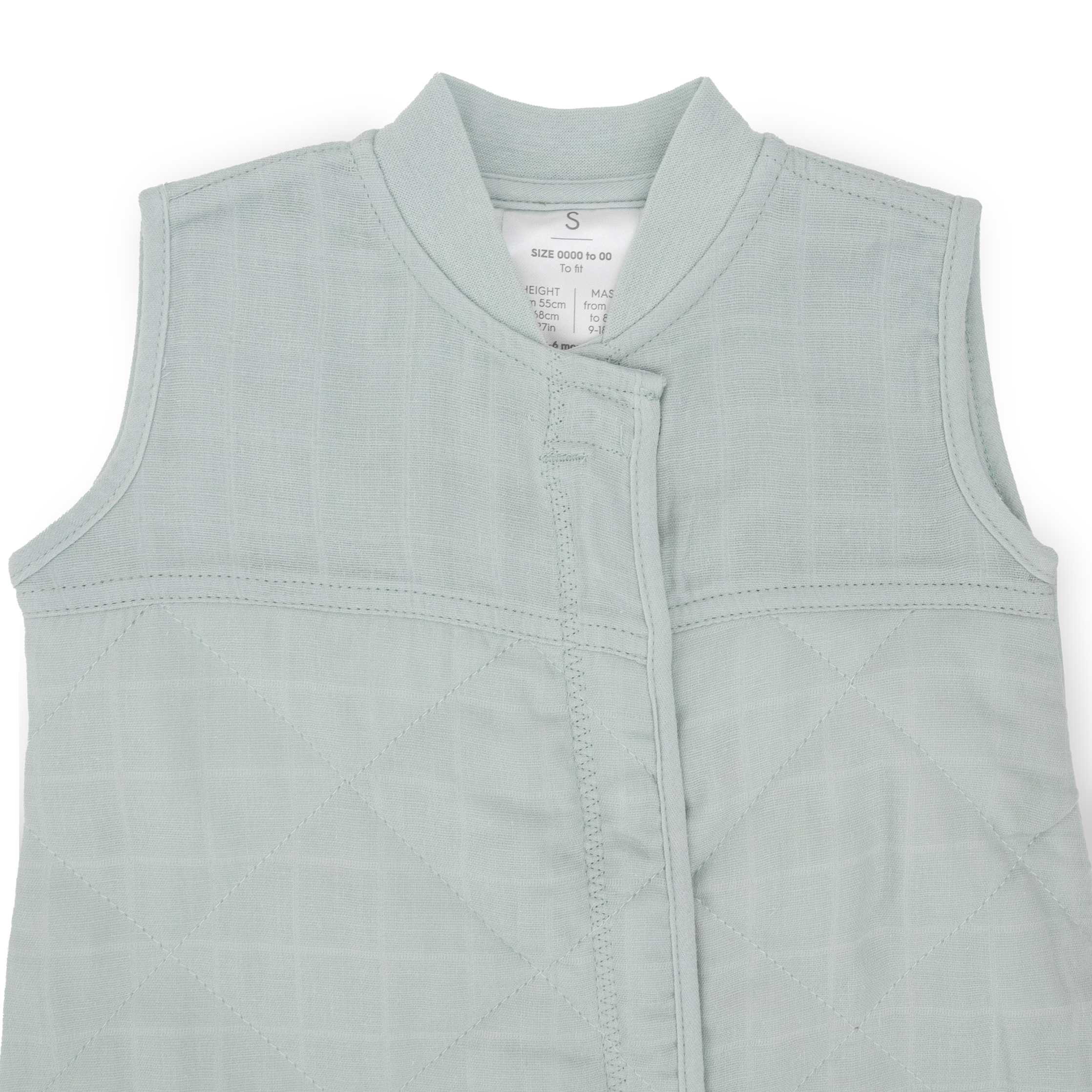 Cotton Muslin Quilted Sleep Bag - Sea Salt