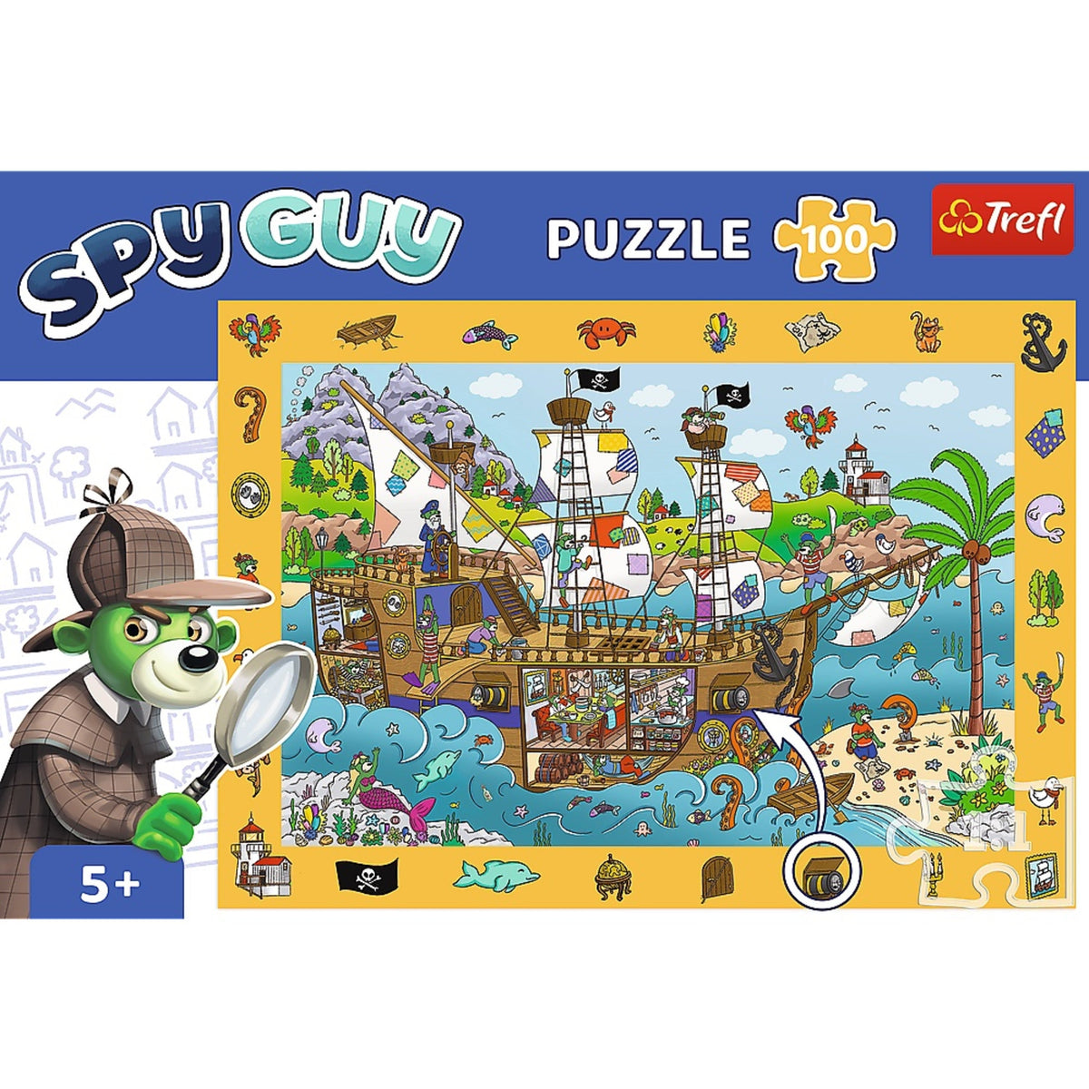 Kids ik Family - Spy Guy Pirate Ship 100 Piece Puzzle