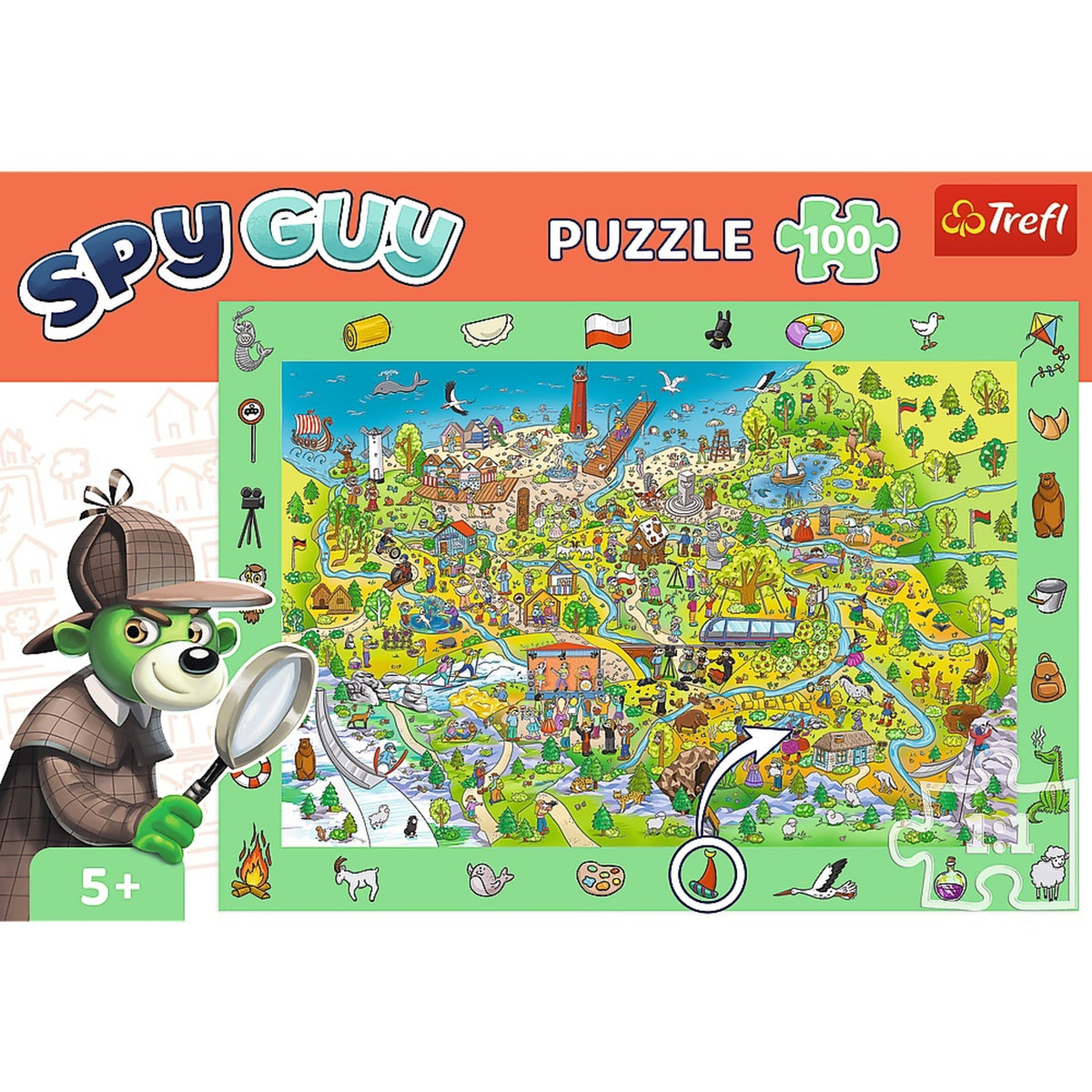 Kids ik Family - Spy Guy Poland 100 Piece Puzzle
