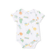 Pickles Playing Pickleball - Short Sleeve Bodysuit