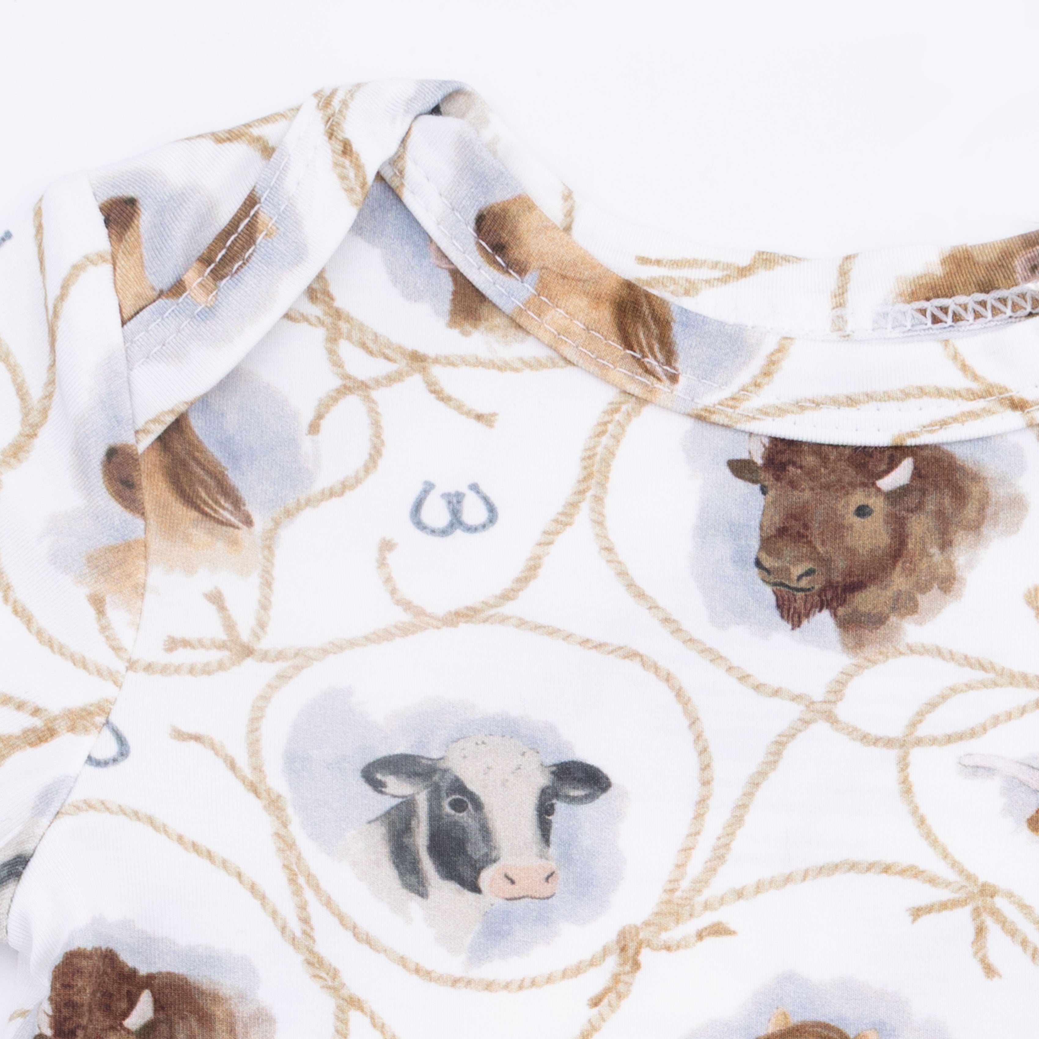 Farm Animals Rope Cameos Uni - Short Sleeve Bodysuit