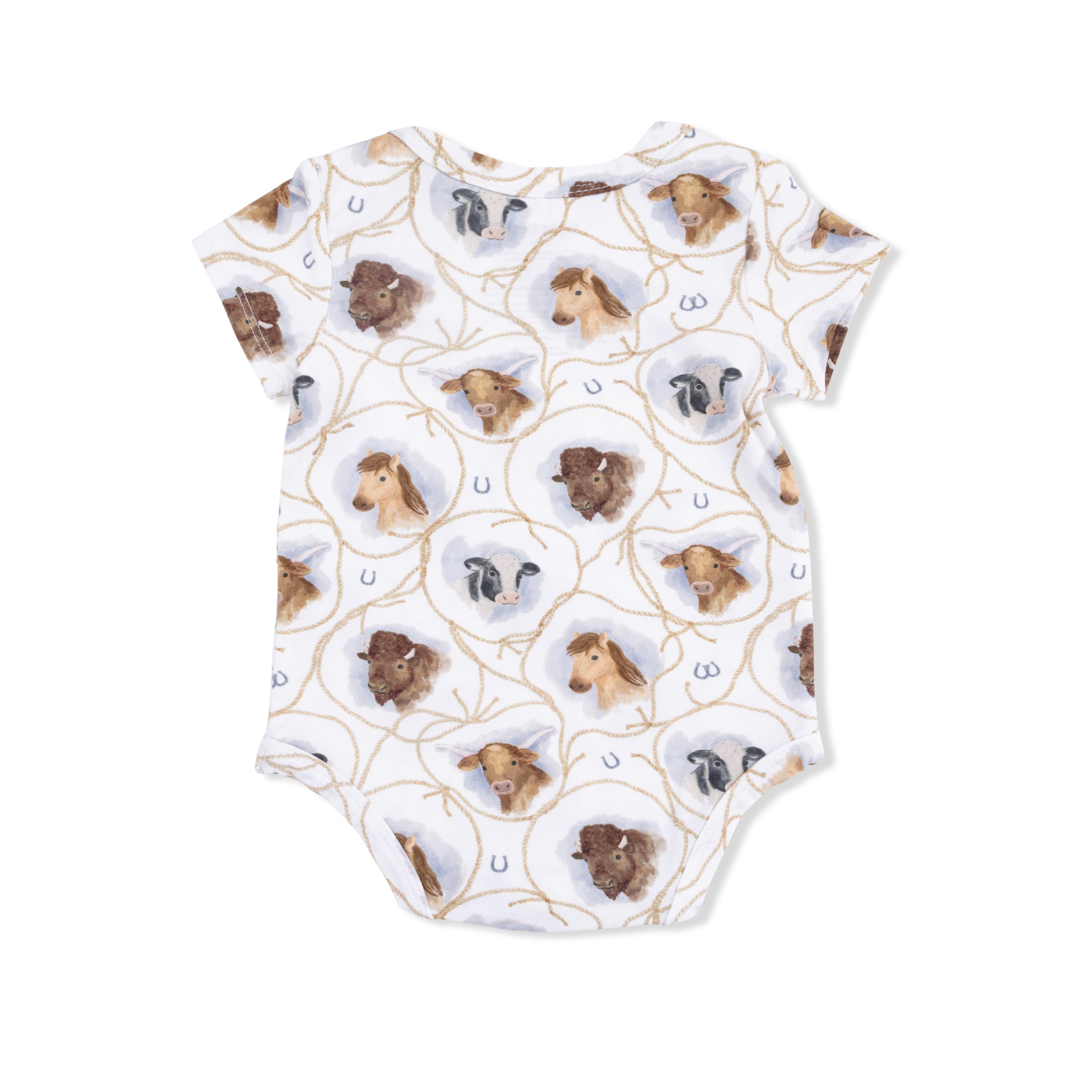 Farm Animals Rope Cameos Uni - Short Sleeve Bodysuit