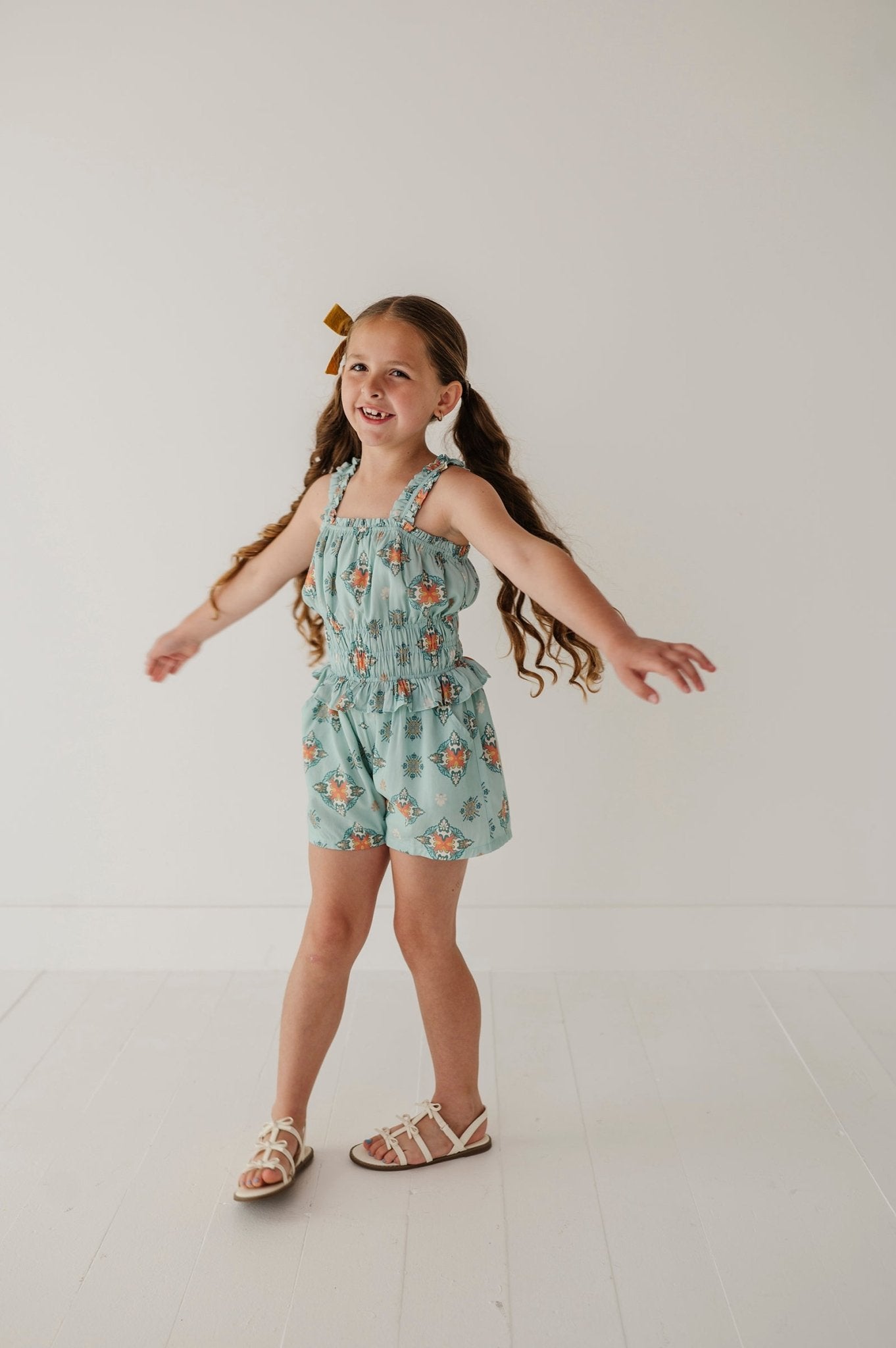 Ruffle Strap Shorts Romper