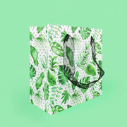 Tropical Plants Monstera Leaves Party Favor Treat Bags - Set Of 6 Or 12