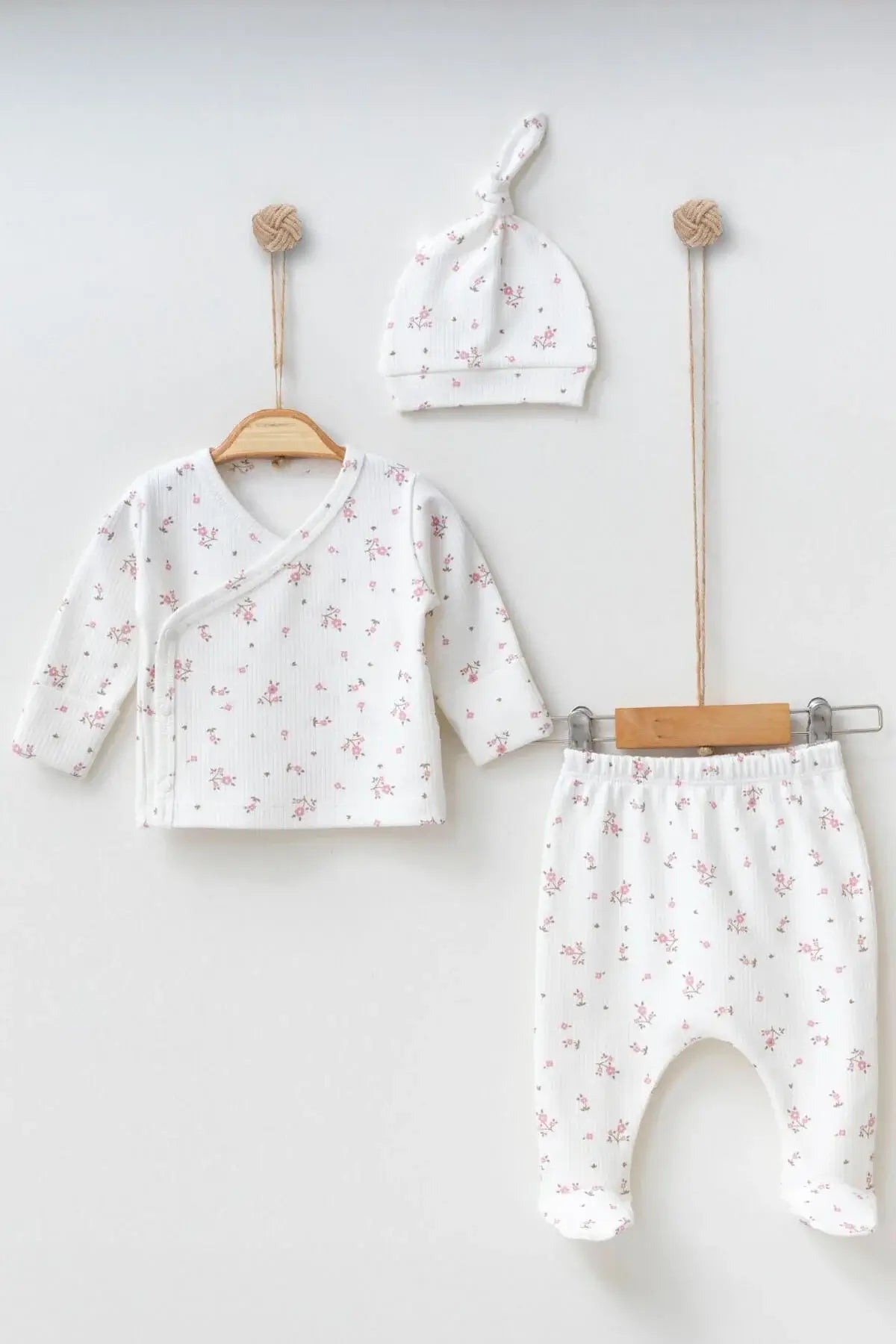 Floral Baby Clothes Set - 3 Pcs