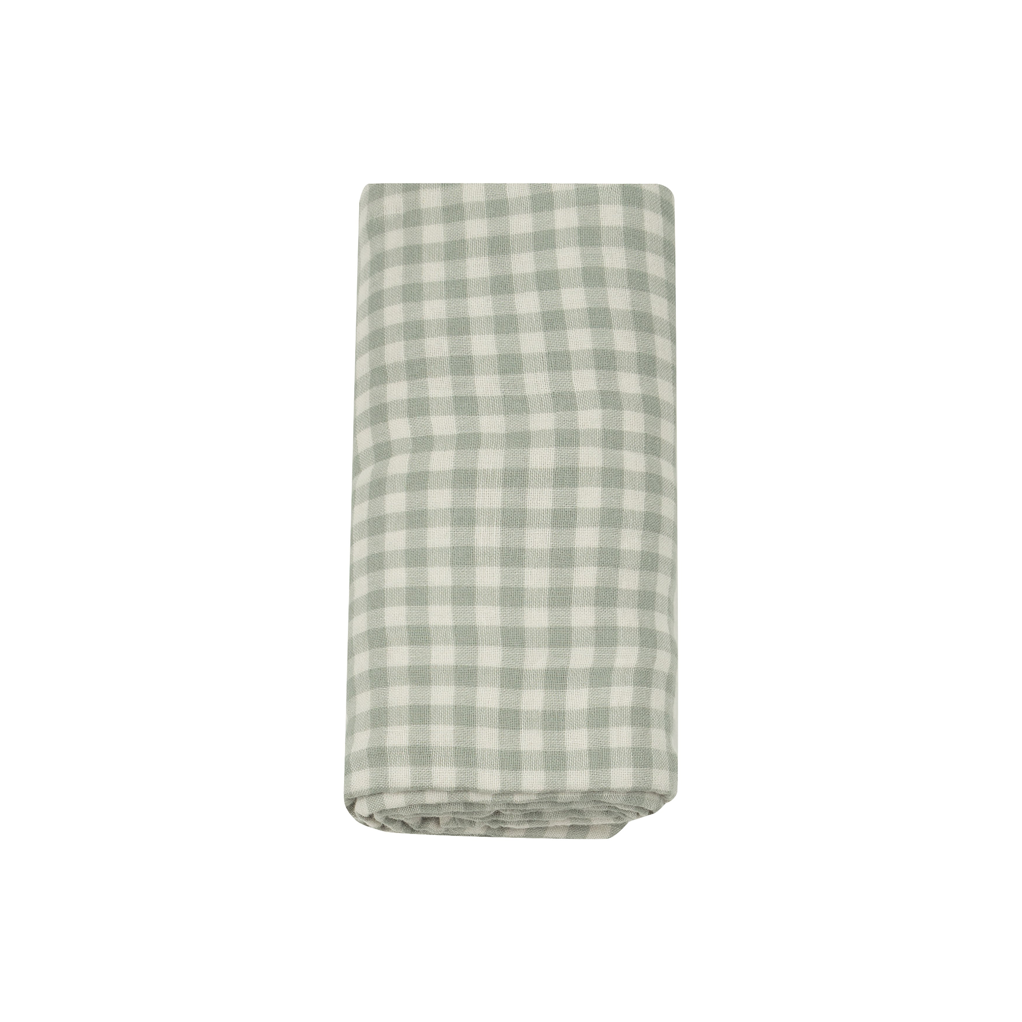 Swaddle Blanket - Mini Green Gingham