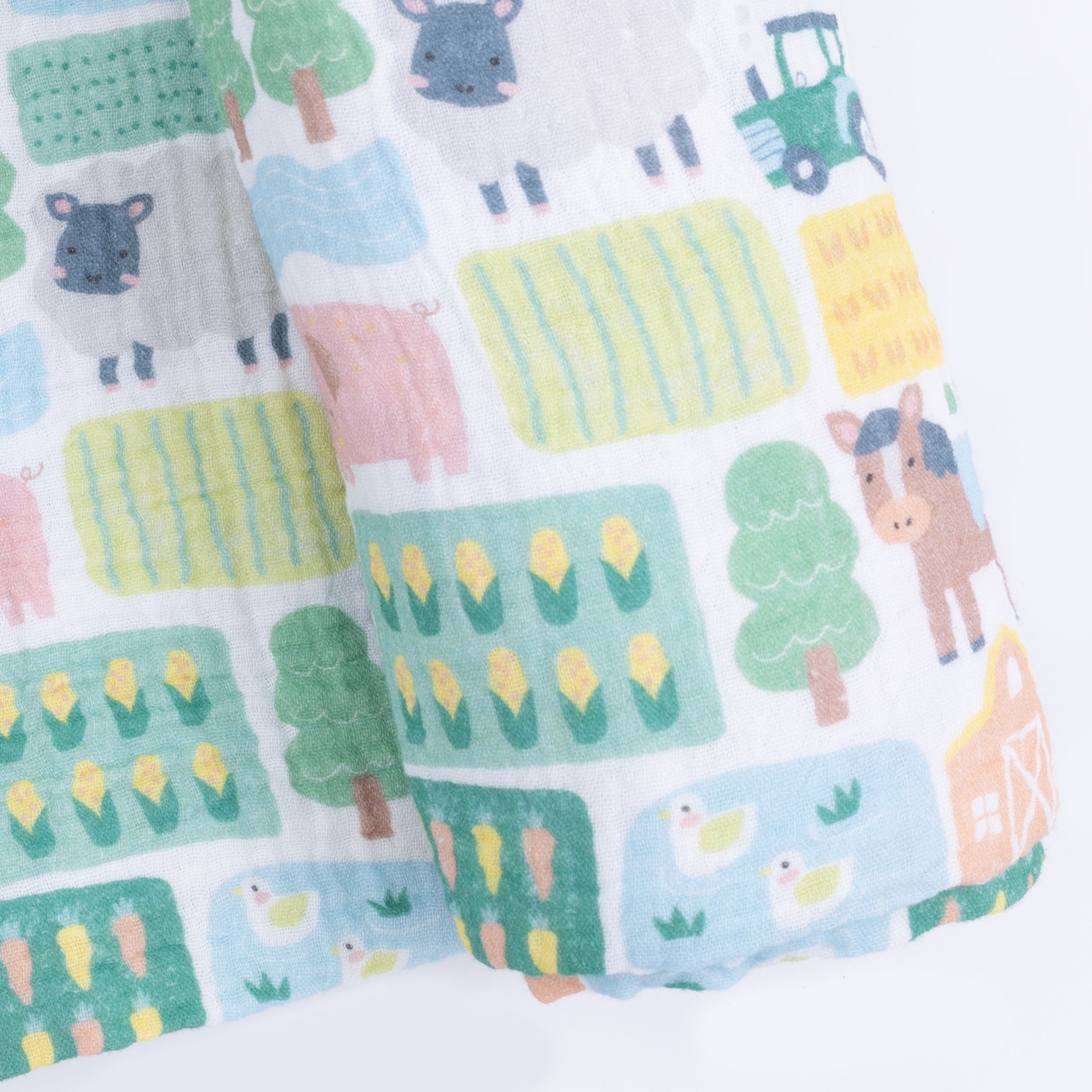 Patchwork Farm - Swaddle Blanket