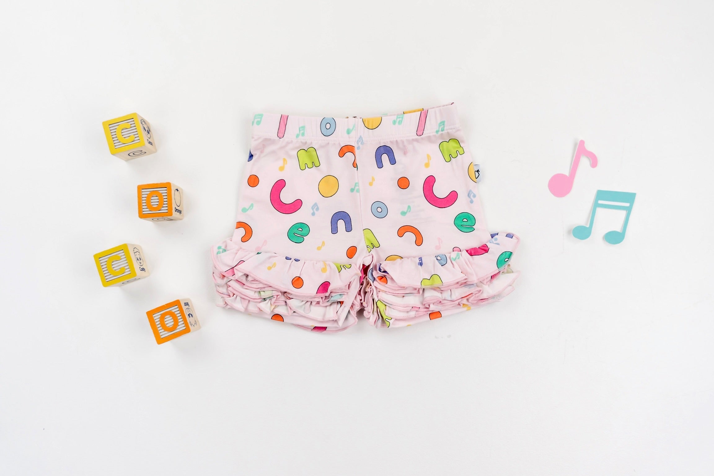 Dream Big Little Co X Cocomelon Alphabet Dream Ruffle Shorts