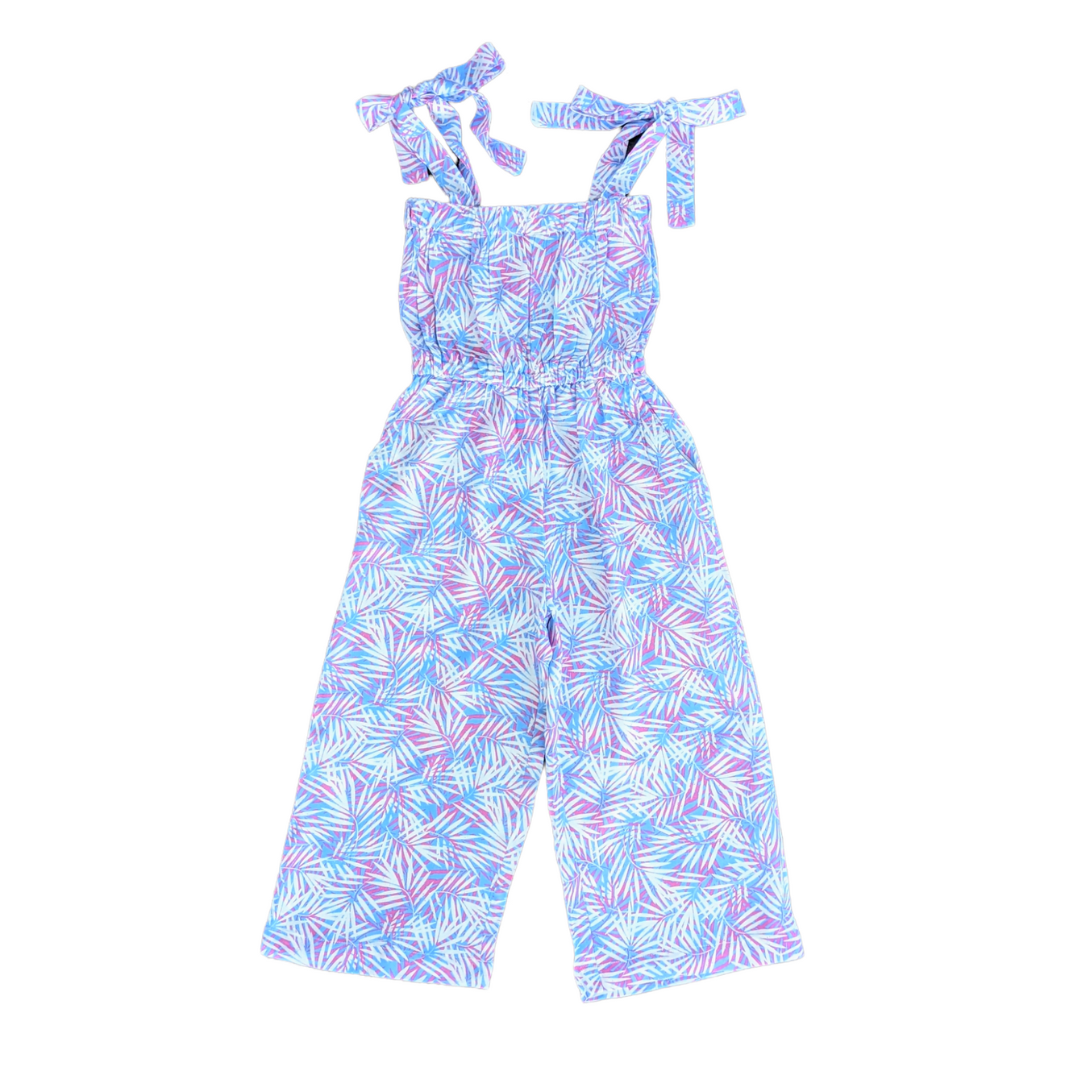 Tropical Palms Pink Jumpsuit